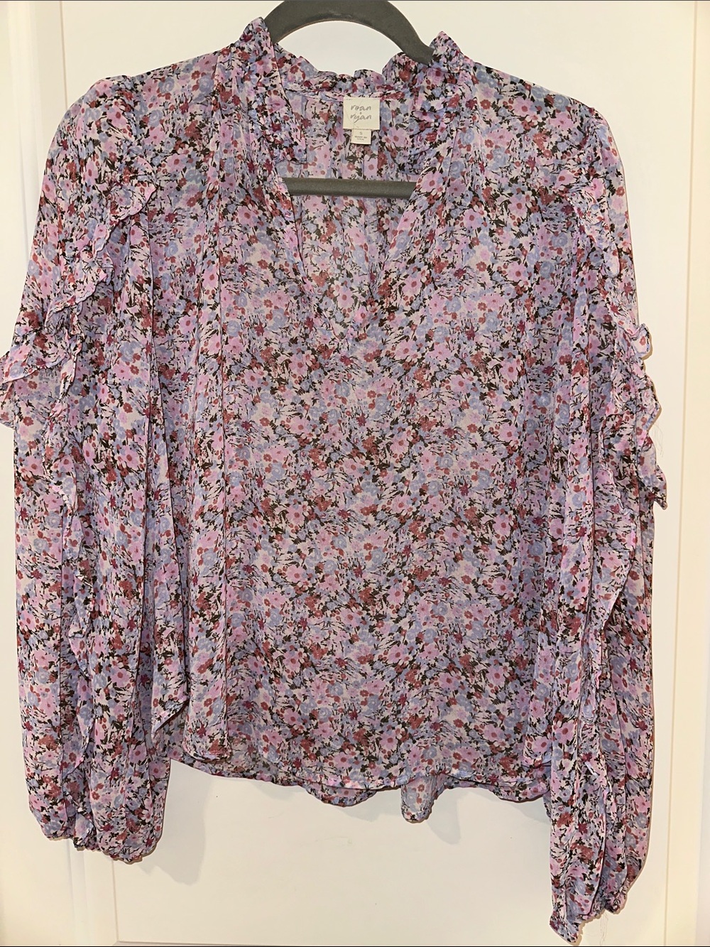 Evereve Roan + Ryan Molly Mini Ditsy Floral Boho Blouse